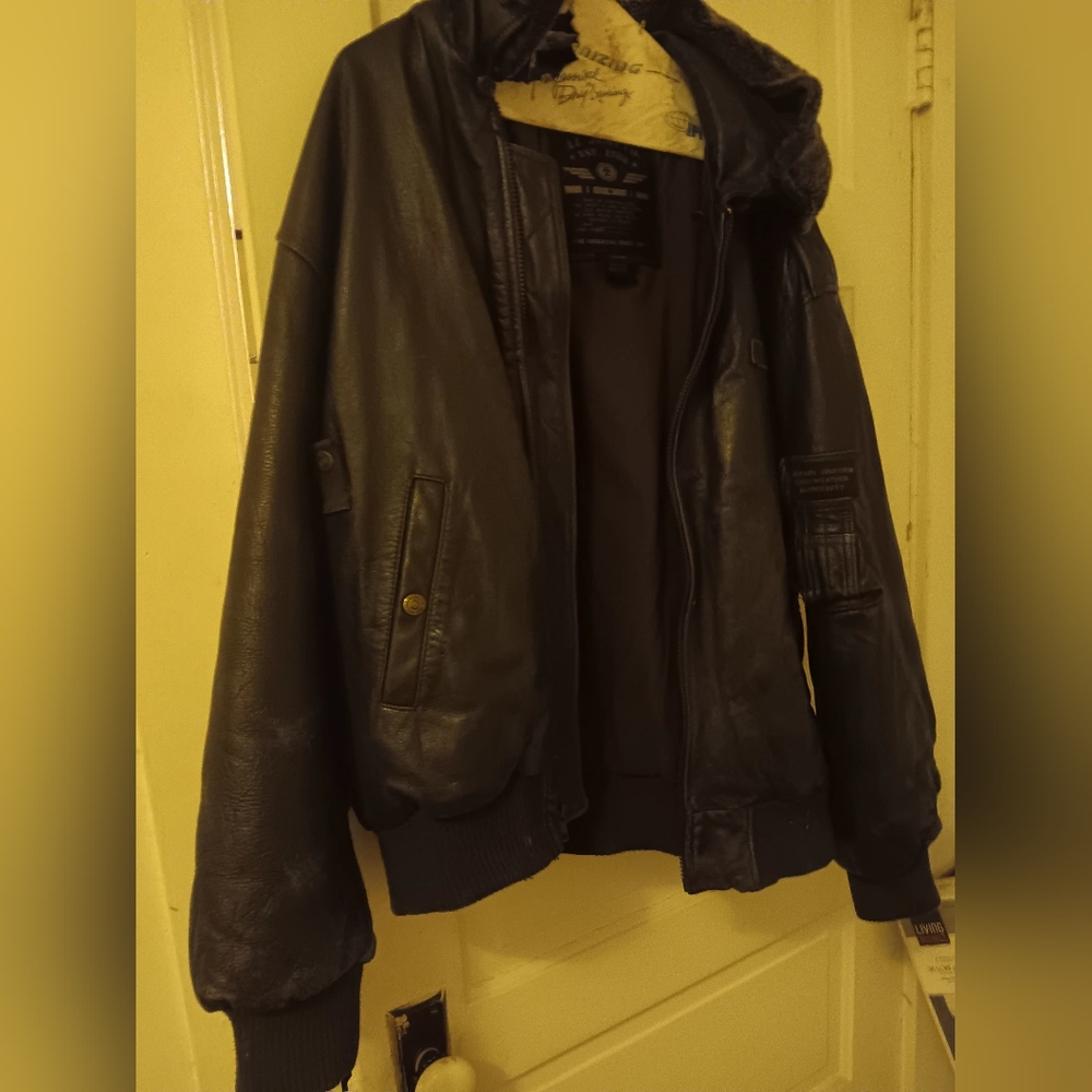 Arizona leather bomber jacket